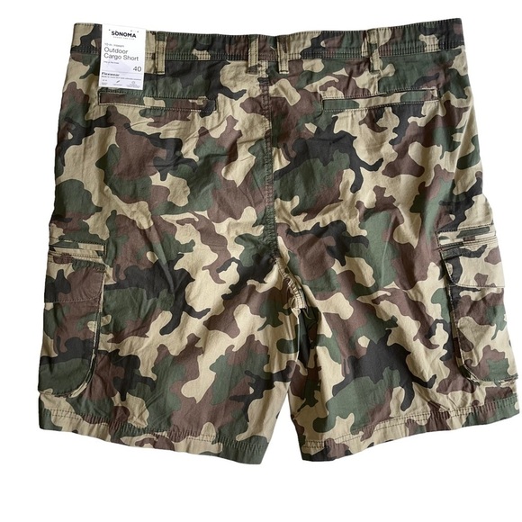 SONOMA Flexwear Men’s Size 40 Tech Cargo Shorts Camo print NWT - Picture 3 of 8
